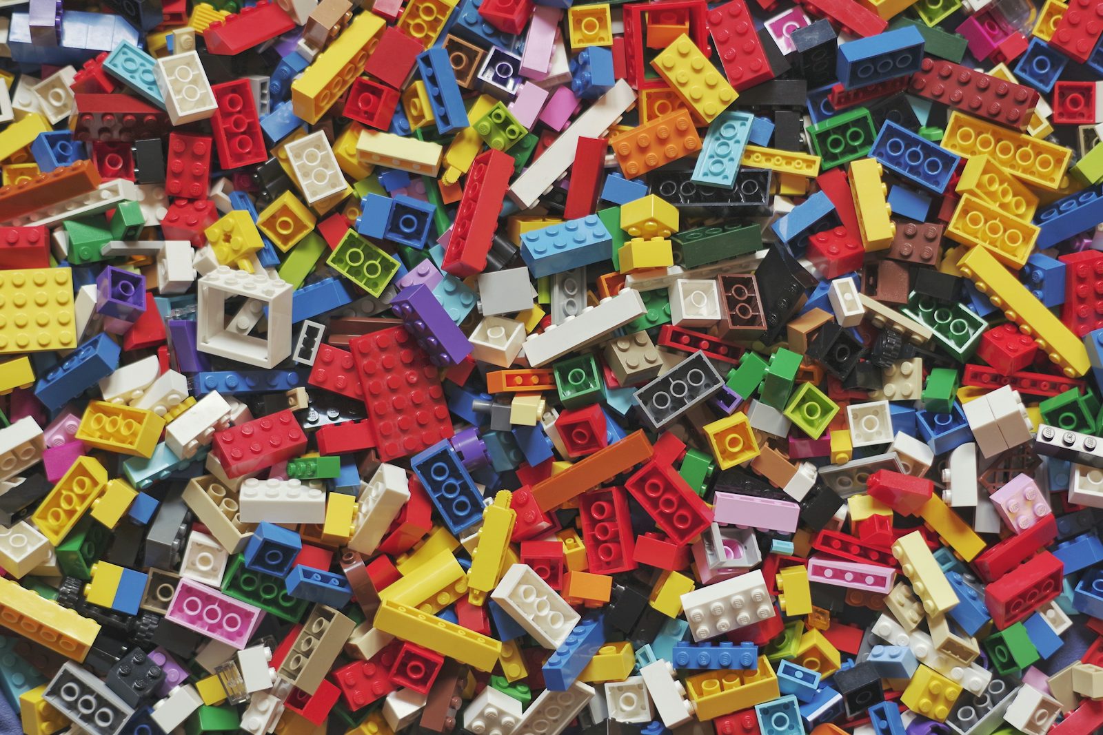 A colourful pile of building bricks
